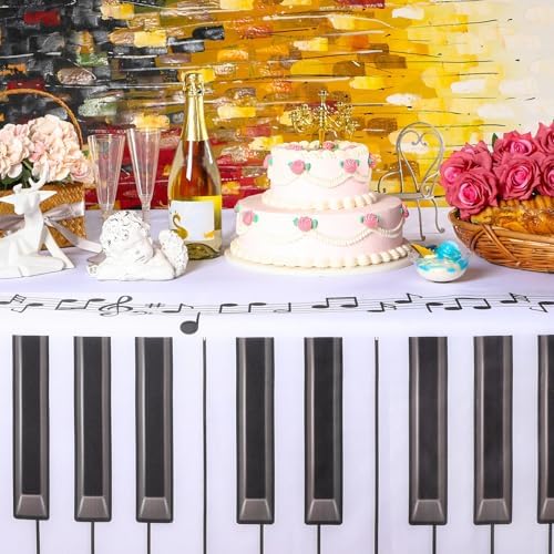 Haull Piano Keyboard Aisle Runner Rug 10x2ft