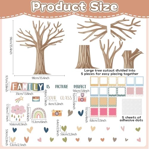 Back to School Bulletin Board Set with Boho Tree Design