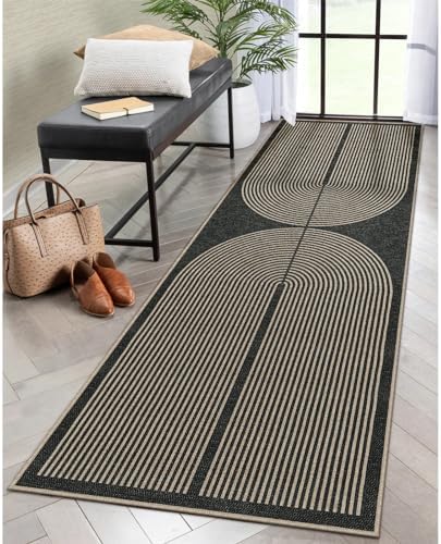 Lahome Modern Rainbow Kitchen Runner Rug 2x8