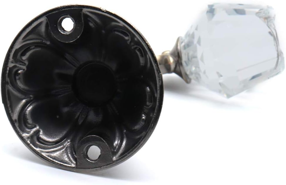 Xiaoyztan Crystal Rose Head Curtain Tiebacks Holdbacks Wall Mount Hooks Pack of 2