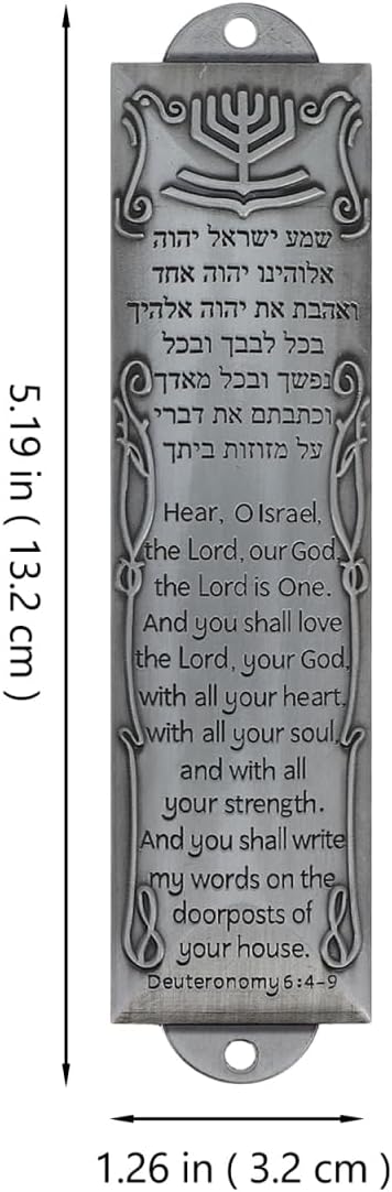 Kichvoe 2pcs Metal Mezuzah Set with Scroll