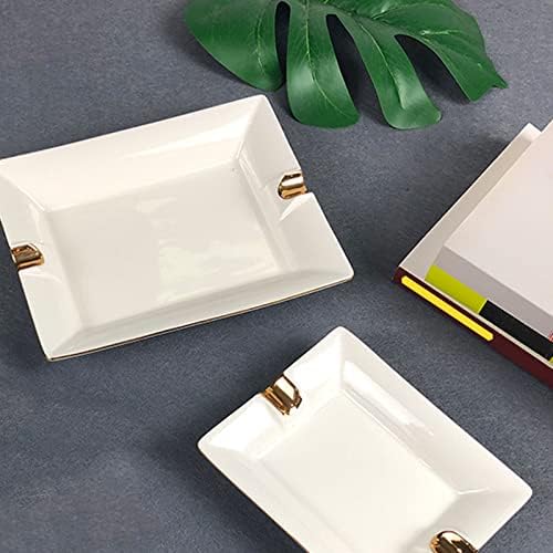 VOVCAMLS Ceramic Ashtray Square White Large