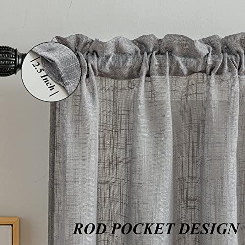 Beda Home Tassel Linen Swag Curtain Valance for Farmhouse Kitchen 1