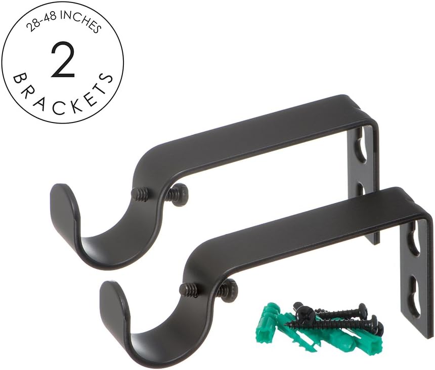 Ivilon Window Curtain Rod 1 18 in Antique Black
