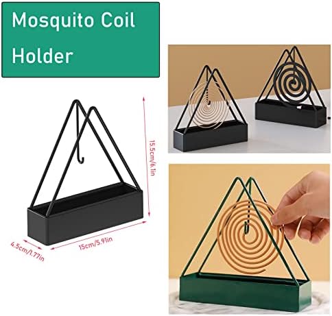 2 Pack Mosquito Coil Holder Full Metal Triangular Stand