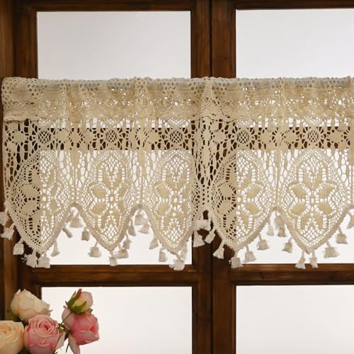 Retro Crochet Valance for Kitchen Window