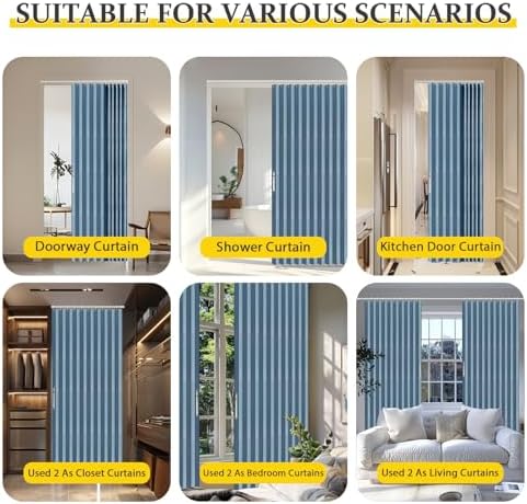 AJAZZ 100 Blackout Accordion Door Curtain 1 Panel