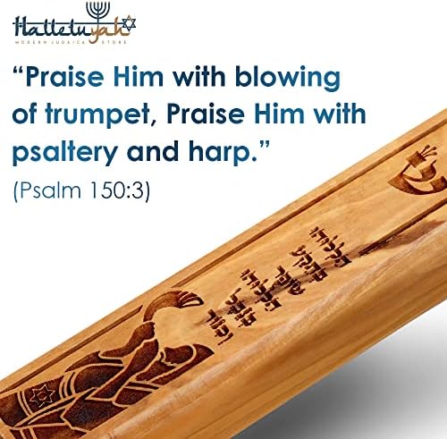 HalleluYAH Olive Wood Mezuzah from Bethlehem