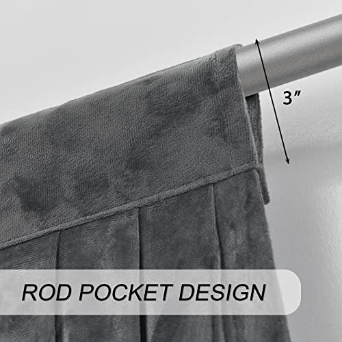 Gray Velvet Valance Swag for Bedroom and Living Room