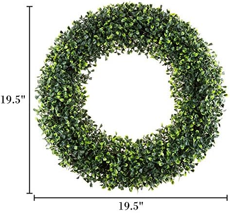 Pure Garden 195 Inch Boxwood Wreath