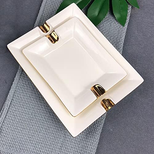 VOVCAMLS Ceramic Ashtray Square White Large