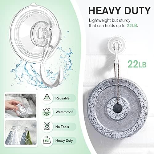 VISV Large Suction Cup Wreath Hanger 4 Pcs