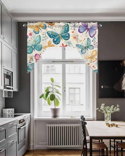 Spring Butterflies Valance for 56 x 36 Windows