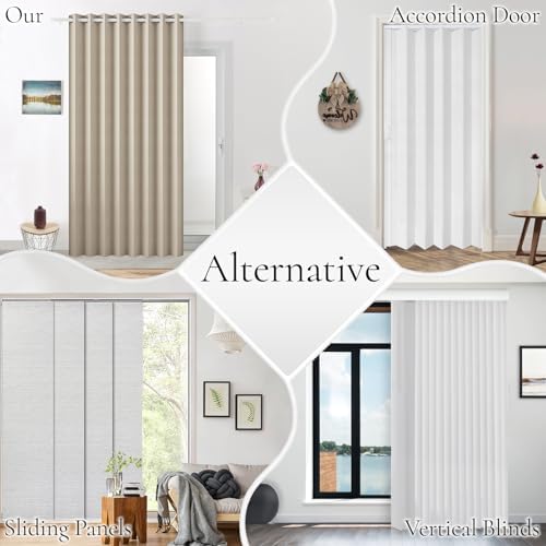 100 Blackout Magnetic Folding Door Curtain Panel
