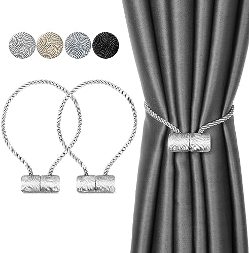 2pcs Magnetic Curtain Holdbacks with Woven Design
