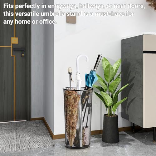 Youeon 2 Pack Black Metal Mesh Umbrella Stand