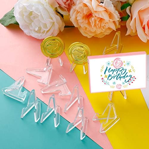 Jetec 15-Piece Mini Acrylic Easel Stand for Coins and Collectibles