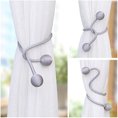 NYDECOR Curtain Tiebacks 2 Pack Silver Gray