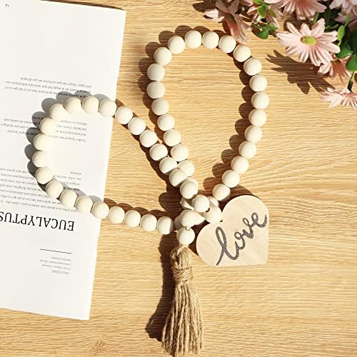 Meplait Love Wooden Bead Garland with Tassel