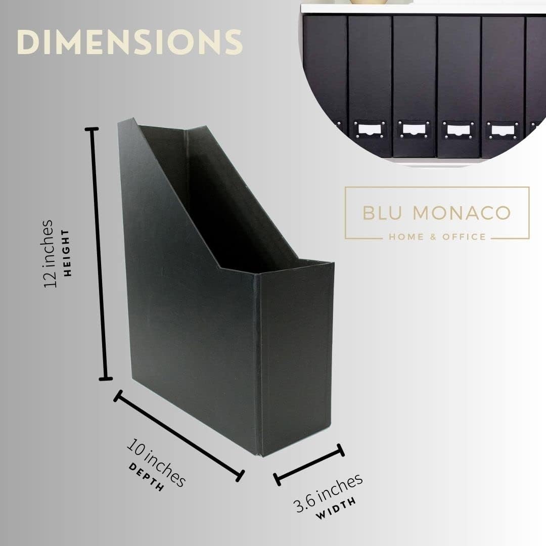 Blu Monaco Foldable Magazine File Holder Set of 6