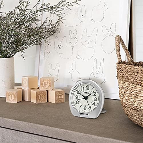 Seiko Sakai Travel Alarm Clock Metallic Silver