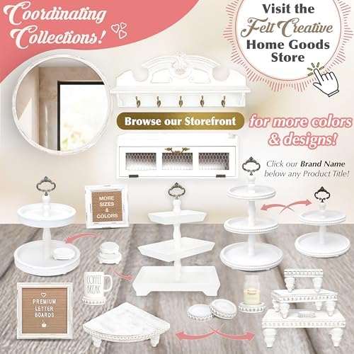 Rustic White Corner Pedestal Stand for Display