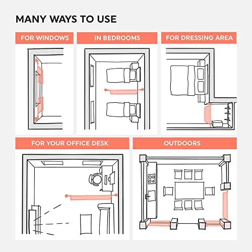 Stylish Curtain Wire System - 16ft Stainless Steel Room Divider Rod