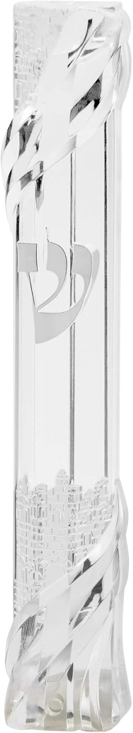 HolYudaica 5 Inch Mezuzah Case with Jerusalem Design