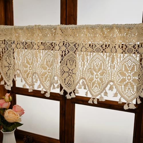 Retro Crochet Valance for Kitchen Window