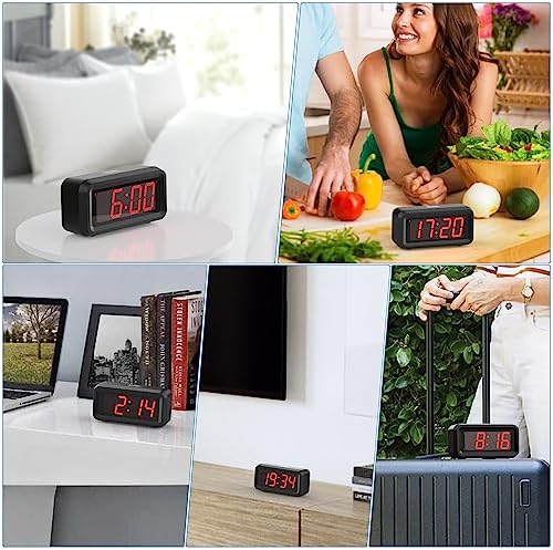 Kwanwa Dual Power Alarm Clock with Auto-Dim Night Mode