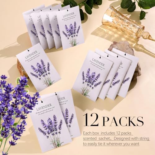 Lavender Scented Sachet Bags 12 Pack Closet Freshener