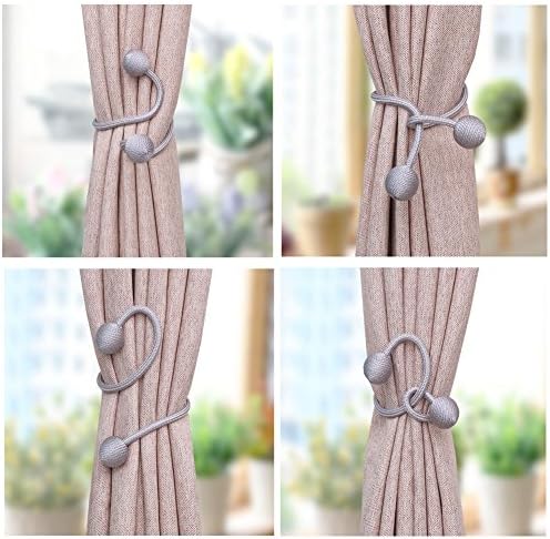 NYDECOR Curtain Tiebacks 2 Pack Silver Gray