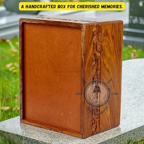 Premium Rosewood Hand Carved Decorative Urn - Medium