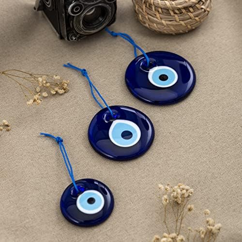 Turkish Blue Evil Eye Wall Hanging Set of 3