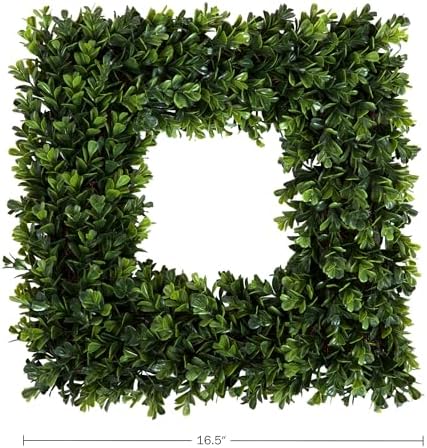 Pure Garden 165-Inch UV Resistant Boxwood Wreath for Front Door