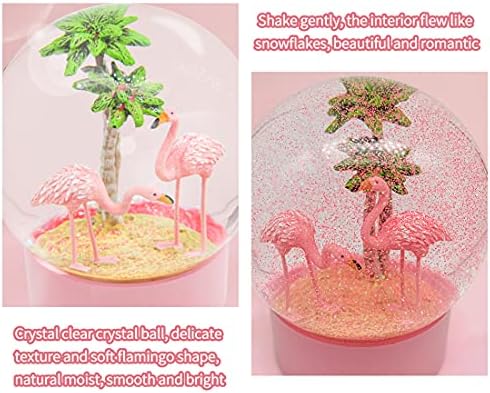 ANGELLOONG Pink Flamingo Snow Globe for Kids