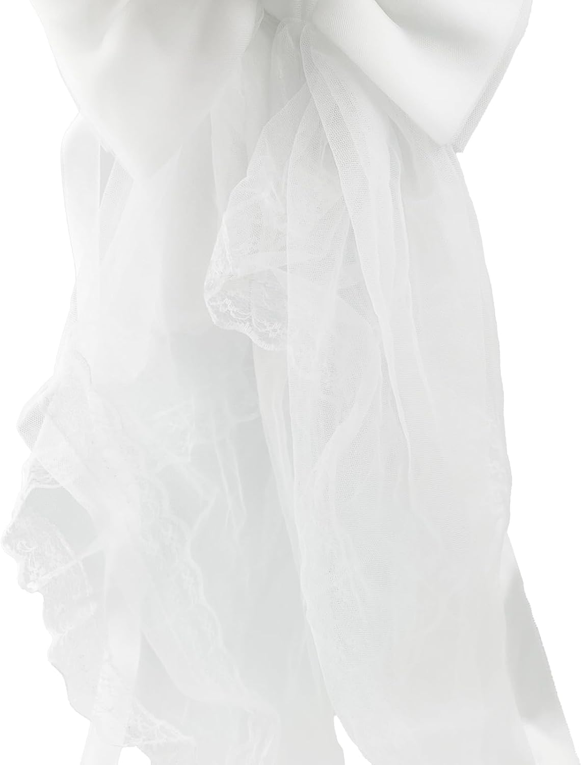 2 Pcs White Lace Bow Curtain Tiebacks Holdbacks