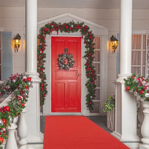 HOMBYS Extra Thick Red Carpet Runner 3x10ft