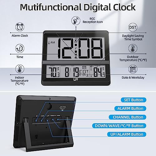LFF Atomic Clock with Large Display and Temperature Monitoring