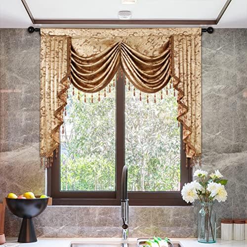 ELKCA European Curtain Valance 59 Inch 1 Panel Rod Pocket
