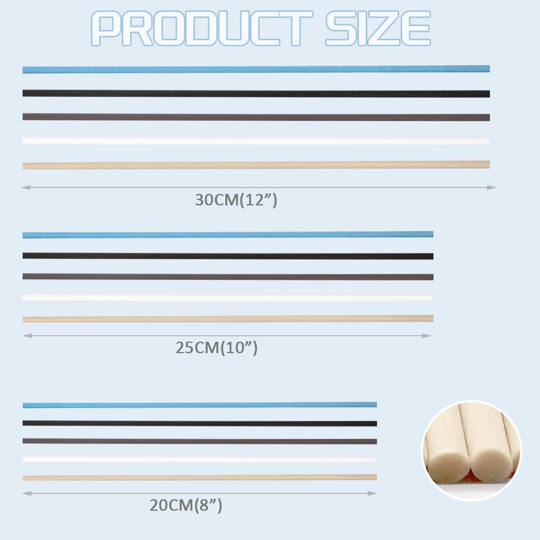 Thick 3mm Reed Diffuser Sticks - 100 Count Brown