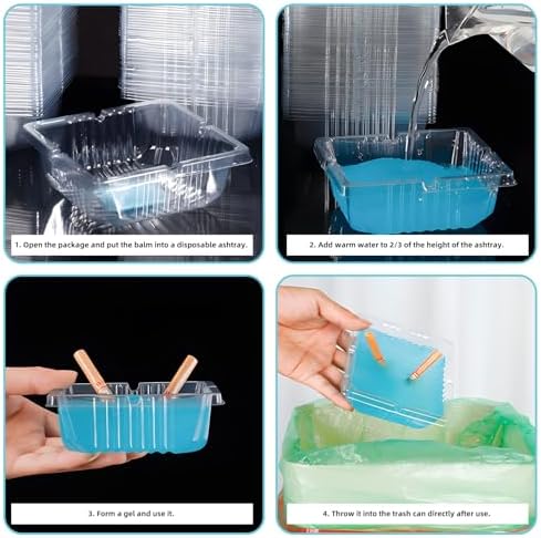 40 Pack Disposable Ashtrays with Scented Sand
