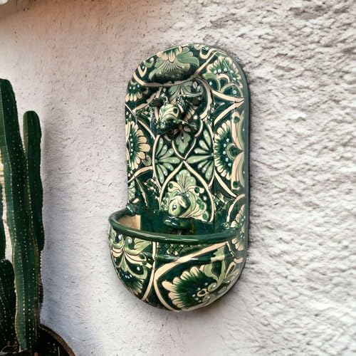 Talavera Wall Fountain Handcrafted Mexican Ceramic Decor