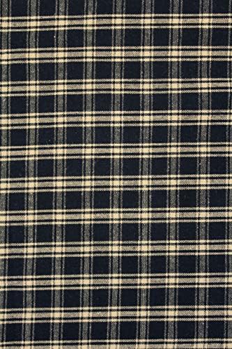 Country Classic Black Lined Gathered Swag 72x63 1
