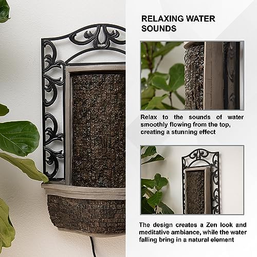 XBrand 3031 H Wall Mounted Waterfall Fountain with Pump