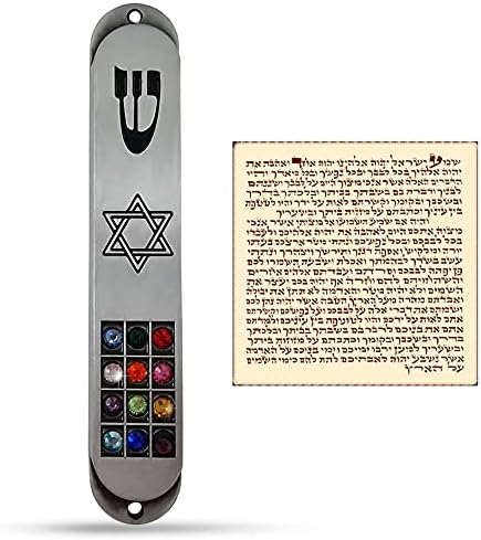 TALISMAN4U Pewter Mezuzah with Scroll for Door