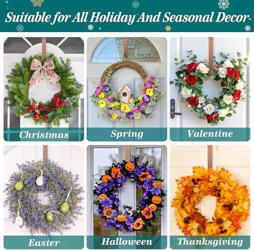 HOOSUN 12 Inch Metal Wreath Hanger for Front Door