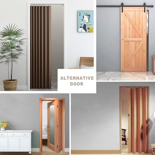 Vatge Door Curtains Brown 1 Panel Tieback Divider