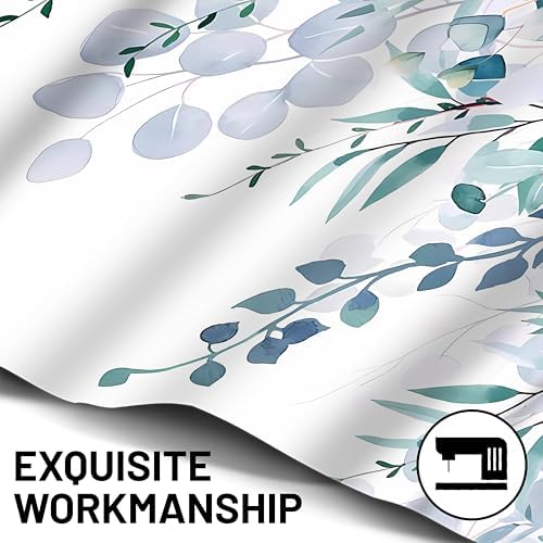 Green Eucalyptus Valance Curtain for Windows 28x36 Inch 2 Pack Set
