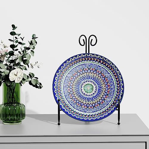Black Plate Stand Display 12 Inch 2 Pack